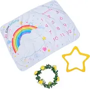 SUPVOX 1pc Newborn Monthly Blanket Photography Prop Skin Friendly Design for Boys for Memorable Photo Albums and