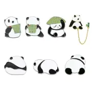 Cartoon Animal Panda Pin Brooches for Women Panda Badge Pin Backpack