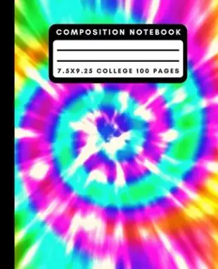 Composition Notebook: Teal Blue/Pink Tie Dye Composition Notebook College Ruled Paper Journal For Writing Blank Lined Workbook for Students