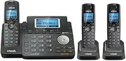 [VTech] DS6151-11 DECT 6.0 2-Line Expandable Cordless Phone + (2) DS6101-11 Accessory Handset, Black