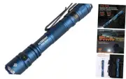 TAC 2AA EDC Tactical Dual Modes Flashlight Blue 6500K-1400 Lumens 304 Meters