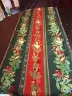 Christmas Table Runner Home Dinning Red Colour Printed Cotton Table Decor