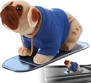 Car Dash Bobblehead Dog - Home Puppy Ornaments | Car Decoration Nodding Dog Ornaments High Emulation Creative Crafts for Vehicle Desk Tabletop