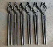 6 Pcs Set Of Bolt Wolf Jaw Tongs Blacksmith for anvil hardy vise forge tools