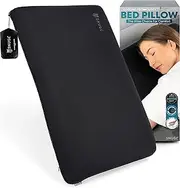 SNUGL Cooling Memory Foam Pillow, Orthopaedic Memory Foam Pillows, Ergonomic Neck Pillow for Side Sleeping, Pillows for Neck and Shoulder Pain (Large Black)