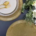 Set of 6, Handmade beaded placemat, Gold, table mat