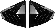 Gloss Black Car Rear Window Shutter Cover Trim Window Louver Side Vent Trim ABS Compatible for Subaru WRX STI VB 2022+ Auto Accessories(Gloss Black)