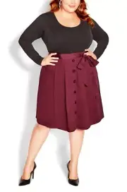 CITY CHIC Uptown Girl Dress in Port Plus Size Medium/18 NWT [RRP $109.95]