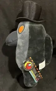 Toikido YuMe Among Us 12” Plush Black Top Hat & Mask Plague Doctor Crewmate