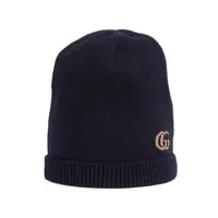 在飛比找momo購物網優惠-【GUCCI 古馳】676108 經典雙G LOGO緹花羅紋