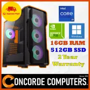 Intel Core i9 16GB DDR4 RAM 512GB SSD NVIDIA Desktop PC Office Gaming Computer
