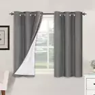 100% Blackout Curtains for Bedroom/Living Textured Linen Look Thermal Insulated