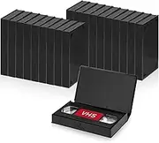 T WaveTree Standard Black VHS Cases, VHS Album Case with Outer Clear Sleeve (20 Pack)