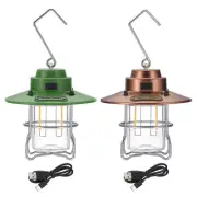LED Camping Lantern, 2 Pack Rechargeable Lantern 3 Light Mode, Green, Copper