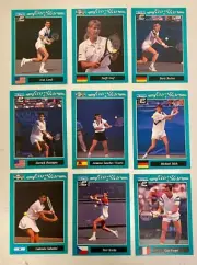 RARE..1992 Netpro Tour Stars Tennis Card Prototype Set (9) Lendl, Becker, Graf +