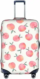 [FSCEV] Red Peach Trolley Suitcase Protective Cover Business Travel Luggage Protector Fashion 18-32 Inches, White, M