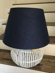 Ralph Lauren Rattan Wicker Table Lamp 23 in. tall ~New~