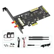 2 in1 Combo Mini PCI-E to PCI-E 1x and MSATA to SATA3 Adapter with SIM Card