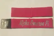 Alpha Omicron Pi Sorority FABRIC Headband NWT Pink SPARKLE