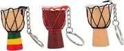[SAFIGLE] 1 Set African Drum Key Pendant Necklace Keychain Neck Hanging Decor for Travel Accessories Fun Drum Design Unique present