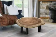 Wood Round Coffee Table, generous 95cm across one of kind 100% unique designed by nature Table 12