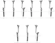 jojofuny 3 Sets Stainless Steel Acrylic Card Flattening Tool Poker Card Holder Repairing Device