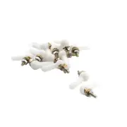 12Pcs Remote Control Car Rod Ends Standoff Brass Ball Link 2x2x16mm White