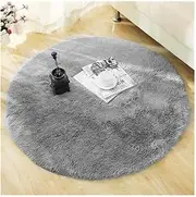 Fluffy Round Carpets for Living Room Long Plush Rugs Bedroom Kids Room Decor Area Rugs Bedside Area Mat for Bedroom