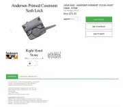 Andersen 0565712 Primed & Permashield RH Casement Sash Lock Stone 1974-80 NLA