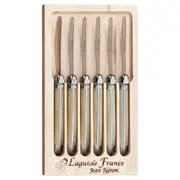 Laguiole Jean Neron 6pc. Butter/Pate Knife Set - Light Horn