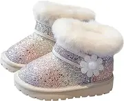 [TangDao] Girls Snow Boots Glitter Sequin Furry Boots Warm Lined Outdoor Winter Shoes for Toddler Little/Big Kids