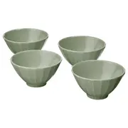 STRIMMIG bowl, stoneware pale grey-green, 11 cm
