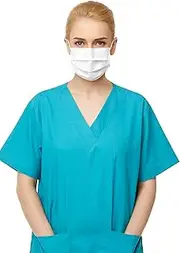 PrimeOn Artemis Procedure Disposable Face Mask 3 Layer Anti Dust Protection, 50 Pack
