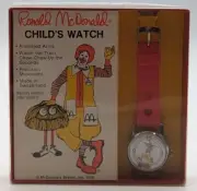 Ronald Mcdonald Child's Watch 1976 Animated Arms & Train Second Hand. Swiss New