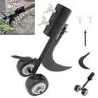 Detachable Stand Up Sidewalk Crack Weeding Tools for Grass Root Remover w/ Wheel