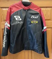 NWT Dale Earnhardt Jr Chase Authentics Wilson Leather Budweiser NASCAR LG Jacket