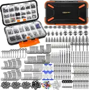 Fishing Accessories Kit 397Pcs , Organized Fishing Tackle Box with Tackle Includ