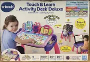 VTech Touch & Learn Activity Desk Deluxe Pink & Purple Distressed Box
