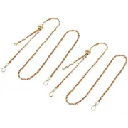 2 Pcs Purse Chain Strap, 47 Inch Adjustable Chains Strap Brown/Light Gold