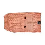 Zeez Cable Knitted Indoor Dog Sweater Musk Pink Large 39cm