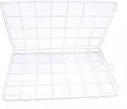IOOLEEM 28 Grids Plastic Bead Organizer Box, Organizer Container Storage Box, Dividers for bead arts and crafts.