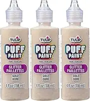 TULIP Puff Paint Glitter Gold 4 fl. oz. 3 Pack