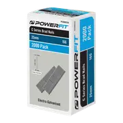 PowerFit 25mm C Series Electro-Galvanised Brad Nails - 2000 Pack