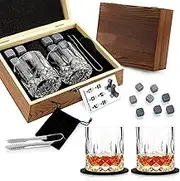 Whiskey Glass Set, Whiskey Stones, Engraved Whiskey Glasses, Father's Day, Birthday Whiskey, Housewarming, Unique Barware, Crystal Whiskey Glasses, Elegant Drinkware, Luxury Whiskey