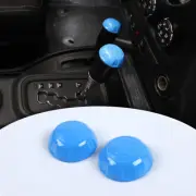 2pcs Car Gear Shift Head Knob Cover Trim For Jeep Wrangler JK 2011-17 Light Blue (for: Jeep)