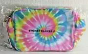 NEW Stoney Clover Lane Large Pouch Patel Tie Dye Gold Zip Pink Blue Bag