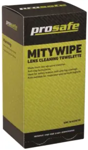 Prosafe MITYWIPE LENS CLEANING TOWELETTE 100Sachets Pre-Moistened, Anti-Fog