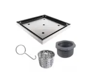 RELN 8" x 8" Stainless Steel Square Shower Drain with Tile Insert Drain Cover