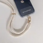 Libere Cross Body Phone Strap with iPhone clear case, Casablanca White [Colour: White] [To Fit: iPhone 14]