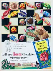 An Advertisement For Cadburys Roses 1950s era Photo